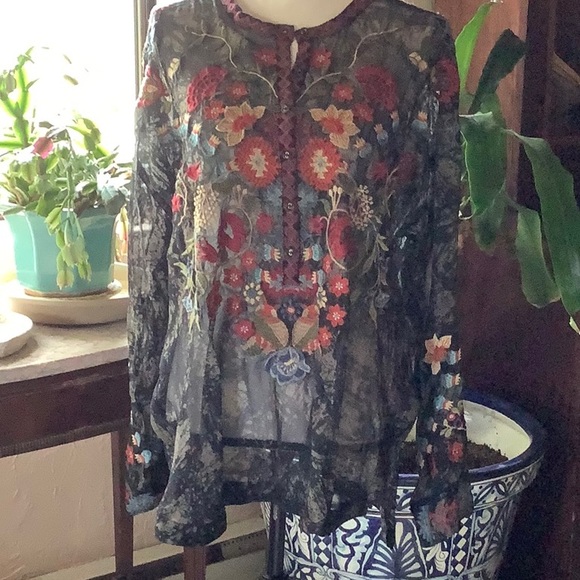 NWT Johnny Was Silk Kona Blouse Top - Picture 2 of 9